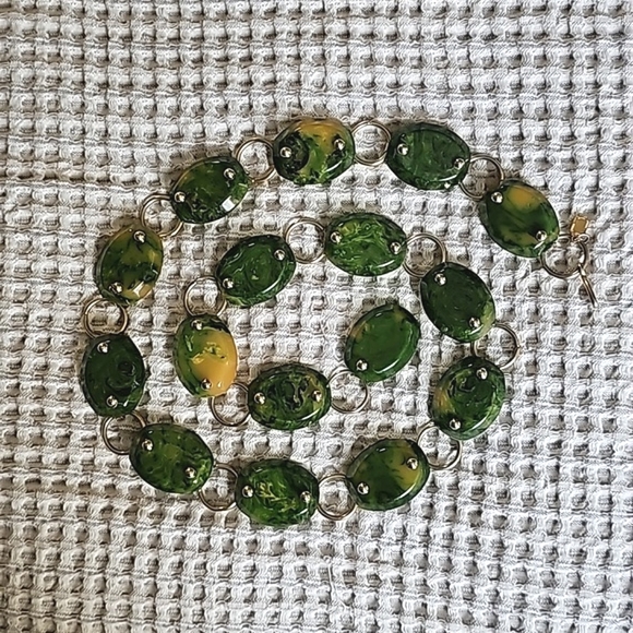 Dior Accessories - Christian Dior green link belt. Pristine vintage piece